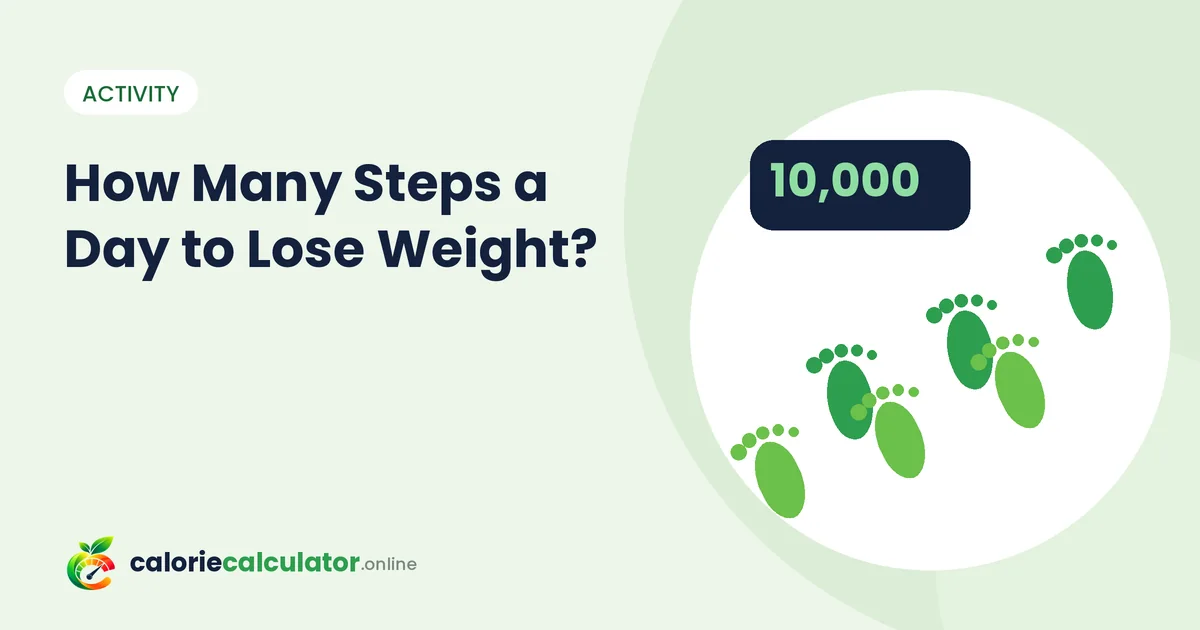 Walking shoes and step counter showing steps to lose weight